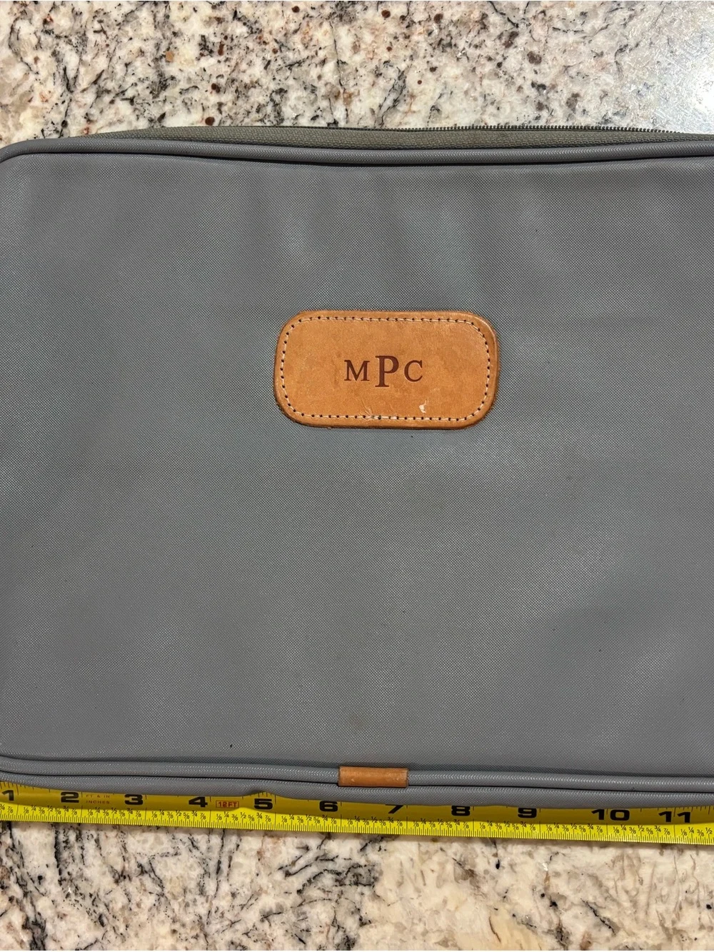 Jon Hart Gray Computer Case with Tan Accent